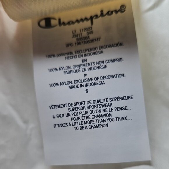Champion Classic White Hooded Anorak Wind Jacket Small New 1/4 Zip Spellout - Picture 13 of 14